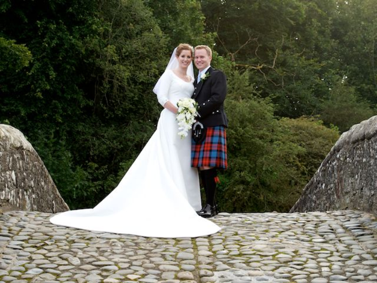 femal scottish wedding dress