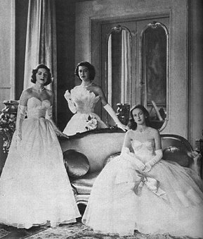 1955 Dior Wearing Italian Debutantes