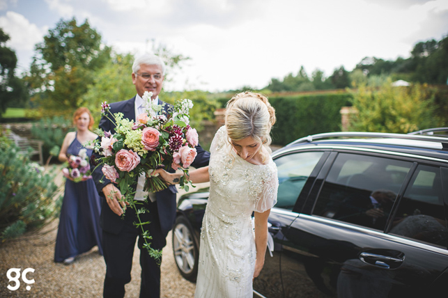 Real bride Cat jenny packham miss bush bide gate street barn Surrey (2)