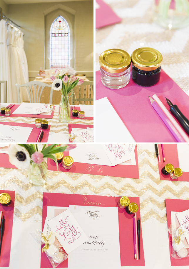 Calligraphy Workshop at Miss Bush Ripley Wedding event venue (3)