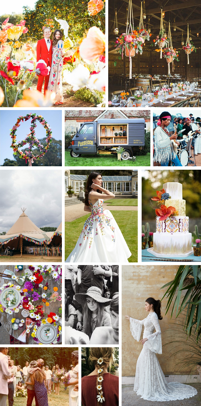 Woodstock festival wedding inspiration