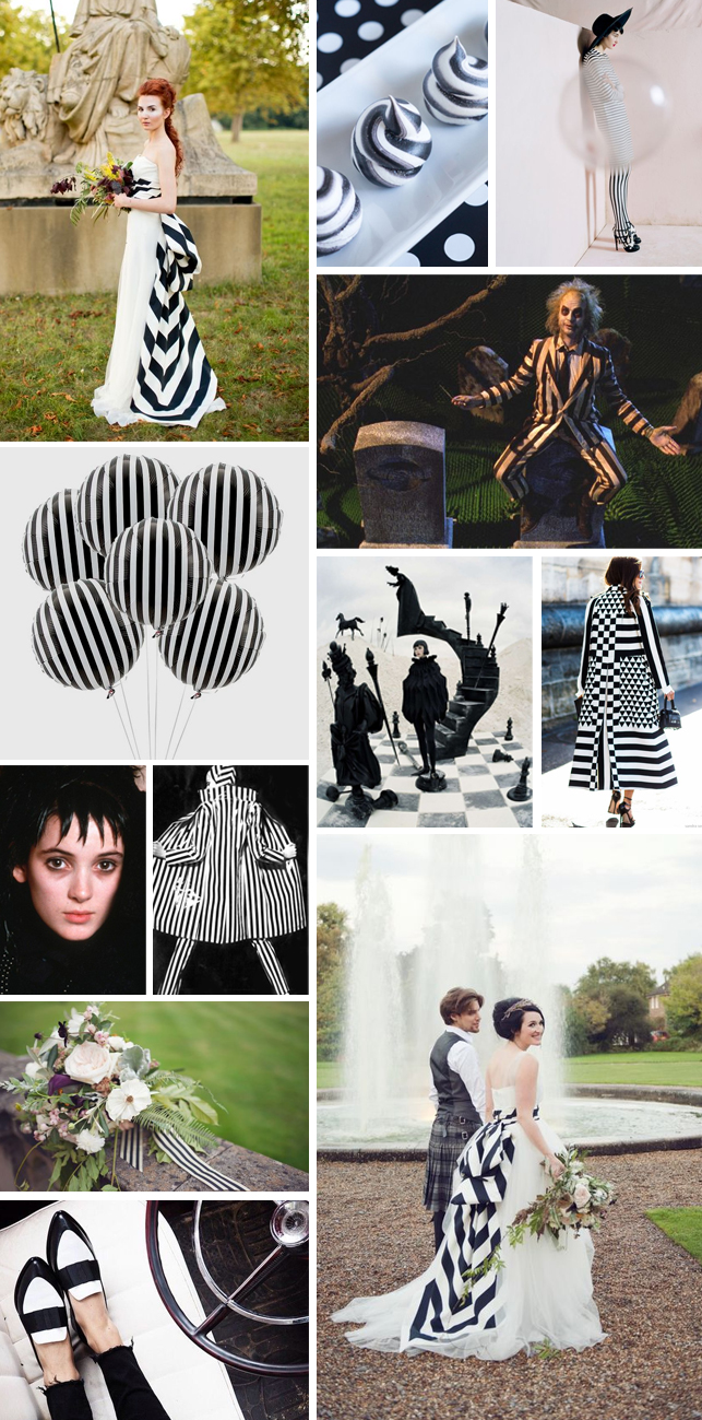black-and-white-striped-beetlejuice-wedding-inspiration