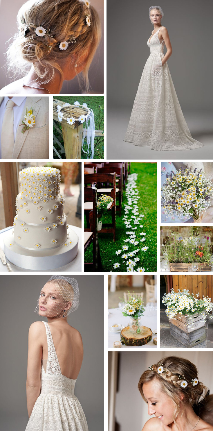 darling daisy yellow and white wedding inspiration